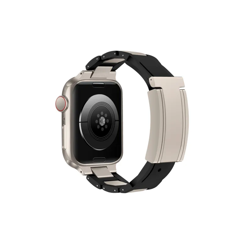 Sopi Apple Compatibility Watch Band Rubber, Stainless Steel Material-12