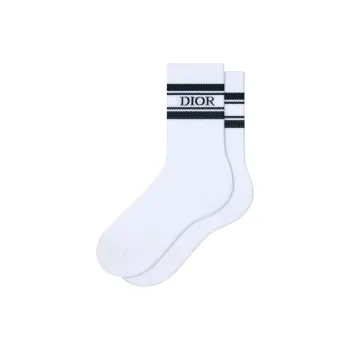 DIOR FW25 Mid Calf Socks Men's 1 Pack White