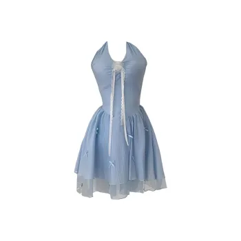 SISC Sleeveless Dresses Women's Light Blue