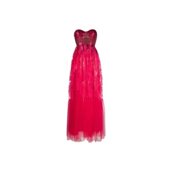 Elisabetta Franchi SS23 Sleeveless Dress Women's Fuchsia