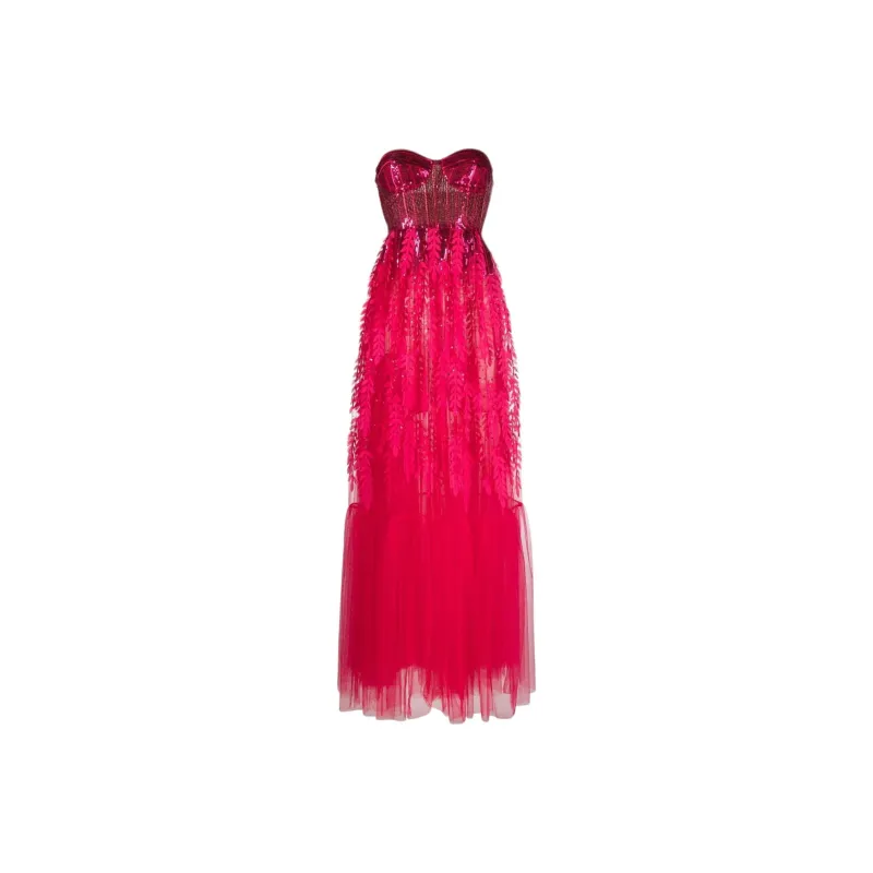 Elisabetta Franchi SS23 Sleeveless Dress Women's Fuchsia-0