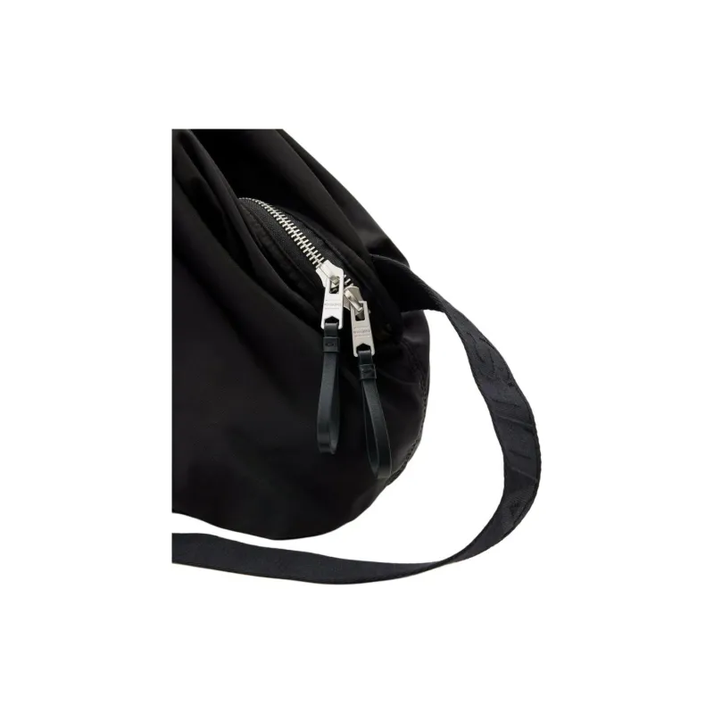 ALLSAINTS Polyester Shoulder Bag, Crossbody Bag, Handbag Men's Black-5