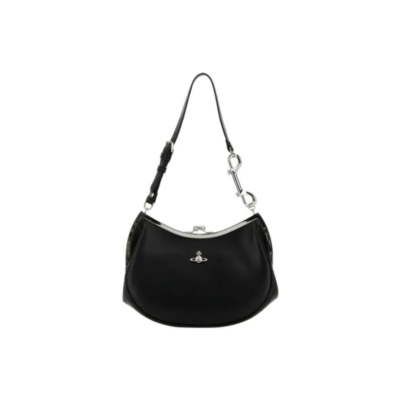 Vivienne Westwood Leather Crossbody Bag, Shoulder Bag Regular Women's Black-0