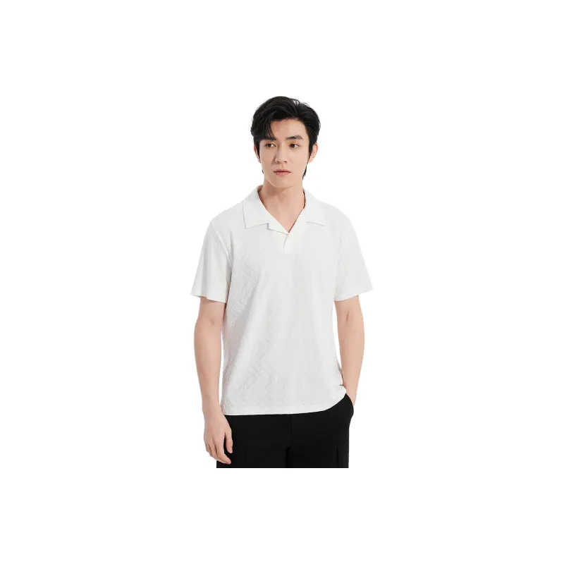 LESS IS MORE Polo Shirts Men Ecru 25XTX3791H-0