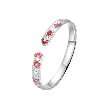 Bear Silversmith 999 Fine Silver Sterling Silver Bangle Women's