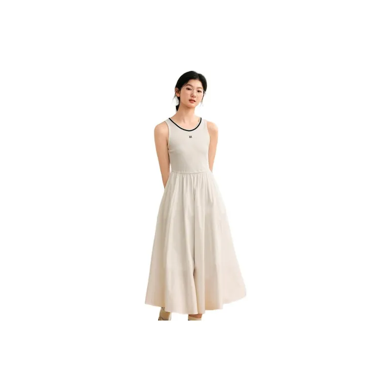 ZIHAN Sleeveless Dresses Women's White-0