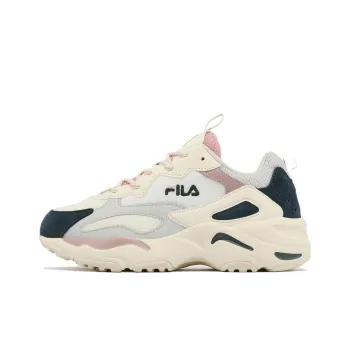 FILA Ray Tracer Anti Slip Wear Resistant Low Top Chunky Sneakers Unisex Beige Gray