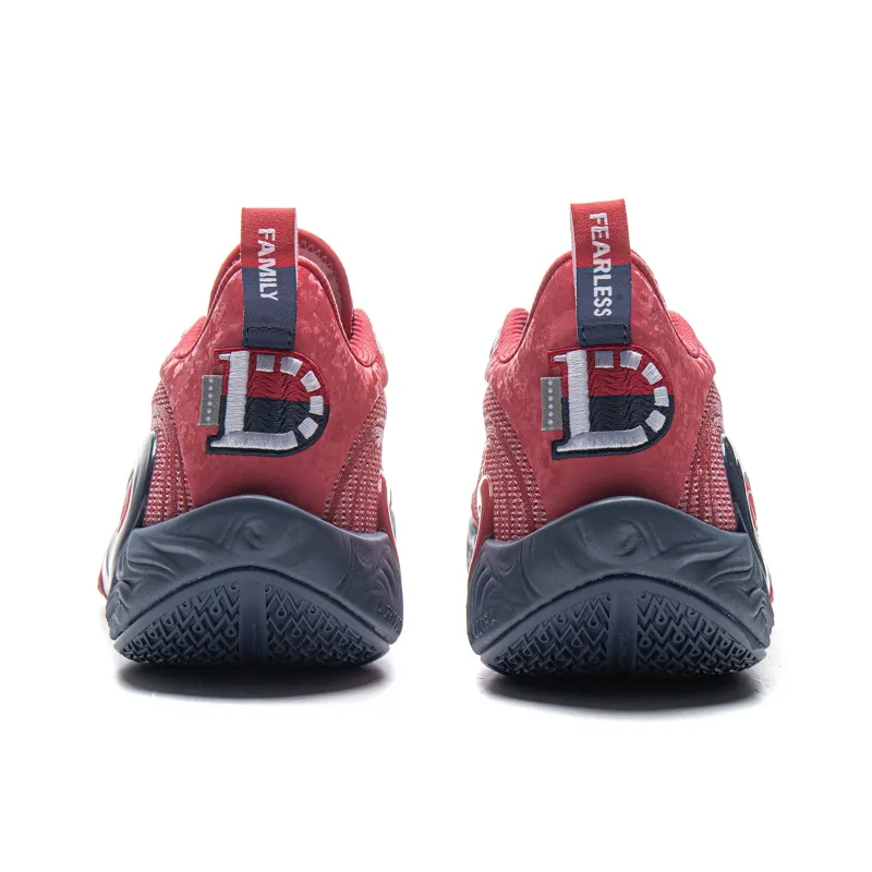 LiNing Cushioning, Slip Resistant, Abrasion Resistant, Rebound Grip Low Top Basketball Shoes Men's Intense Berry Red-5