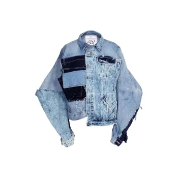NATASHA ZINKO Denim Jacket Women's Light Blue