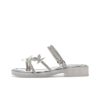 FIVE PLUS Rubber Sole Quiet Slide Slippers Women's