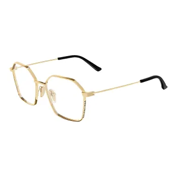Balenciaga Metal Irregular Shape Eyeglass Frames Unisex Gold