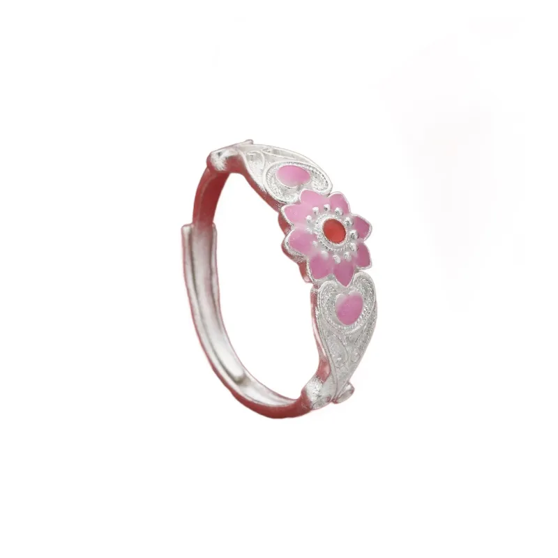 YINI 999 Fine Silver Rings Women's-9