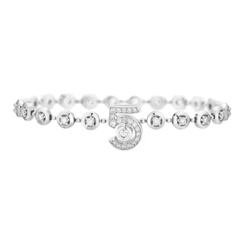 CHANEL 18K White Gold Bracelets Unisex Silver