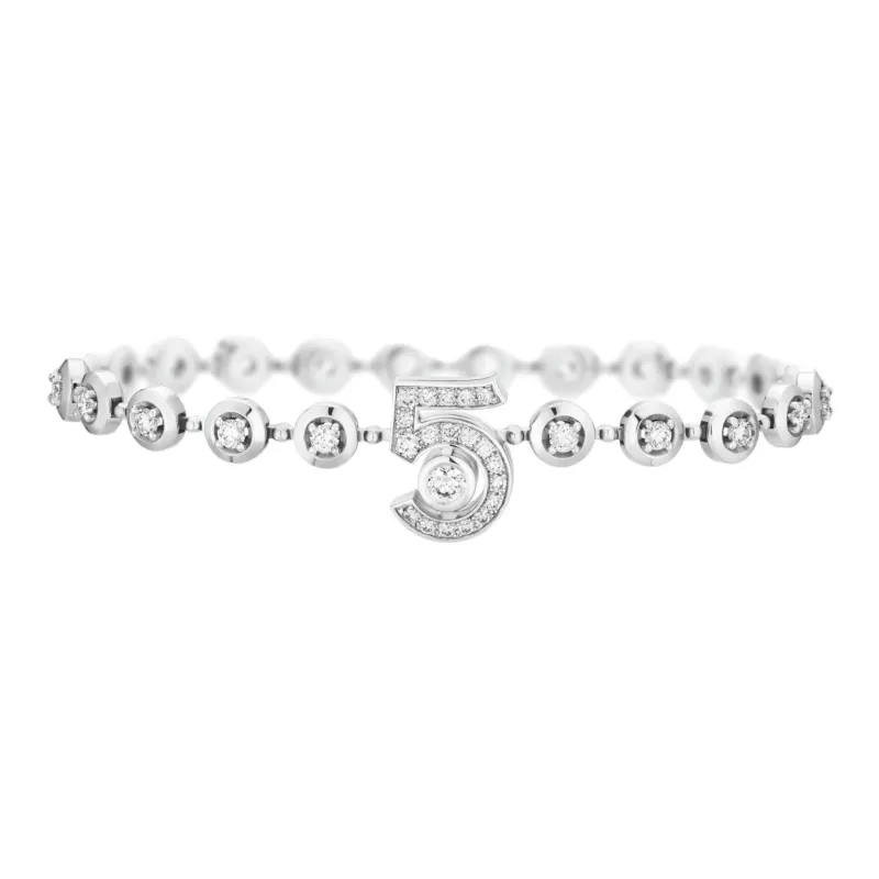 CHANEL 18K White Gold Bracelets Unisex Silver-0