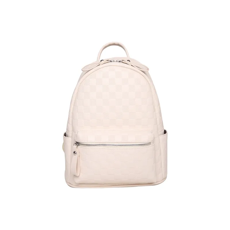 Yalu PU Backpack Regular Women's Black/White-7