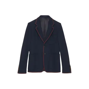 GUCCI Web Detailed Jersey Jacket