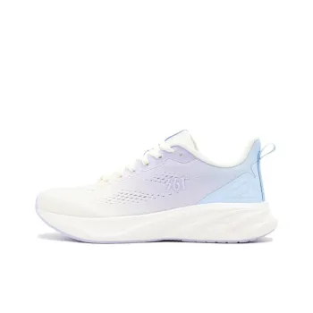 361° Abrasion Resistant Slip Resistant Low Top Casual Sprint Running Shoes Women's White Purple