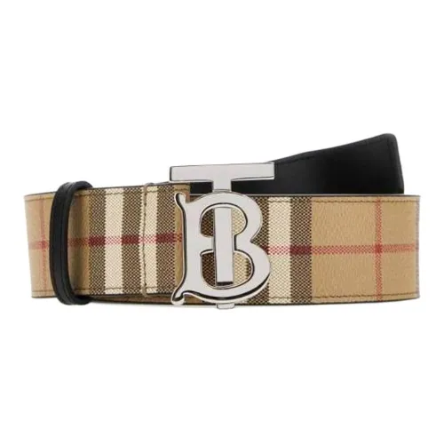 Burberry Checked Tb Buckle Belt