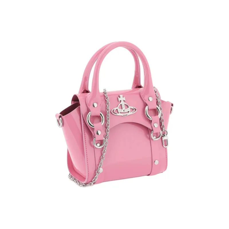 Vivienne Westwood BETTY Cow Leather One Shoulder Handbag Mini Women's Pink-1