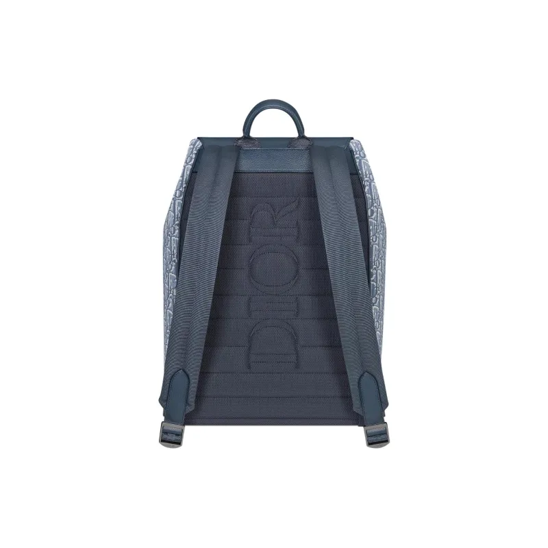 DIOR Cotton Backpack Men's Blue-2