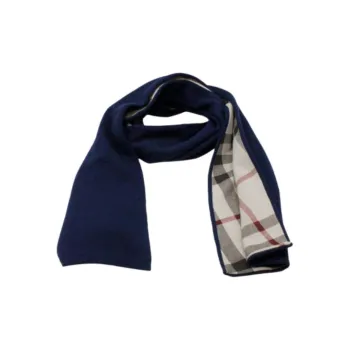 Burberry Tartan Patterned Ribbed Scarf