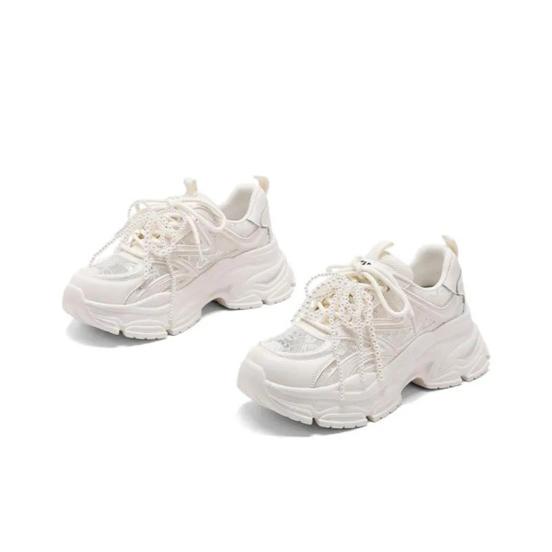 ST&SAT Breathable Height Increase Low Top Chunky Sneakers Women's-3