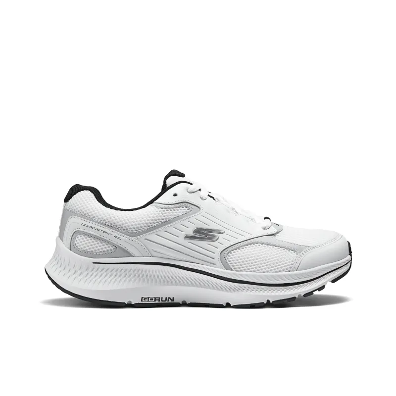 Skechers Cushioning, Wear Resistant Low Top Running Shoes Men's White Silver-1