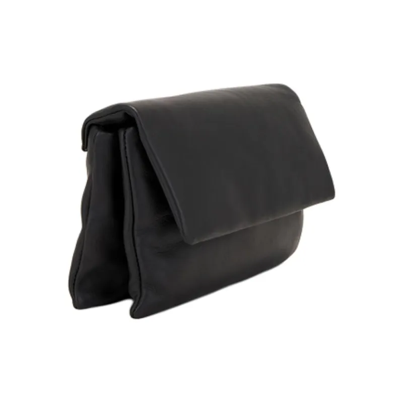 ST. AGNI Lambskin Clutch Women's Black-1