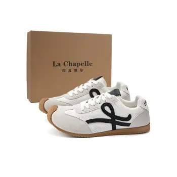 La Chapelle Abrasion Resistant Lightweight Slip Resistant Low Top Casual Shoes Women's White Black