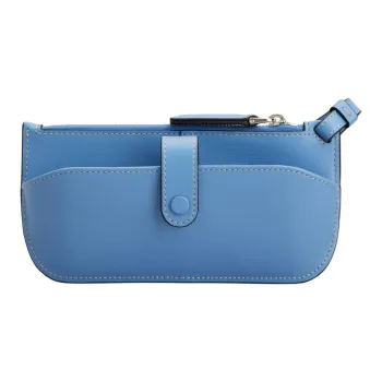 TOD'S Calfskin Eyeglass Pouch Trumpets Unisex Blue