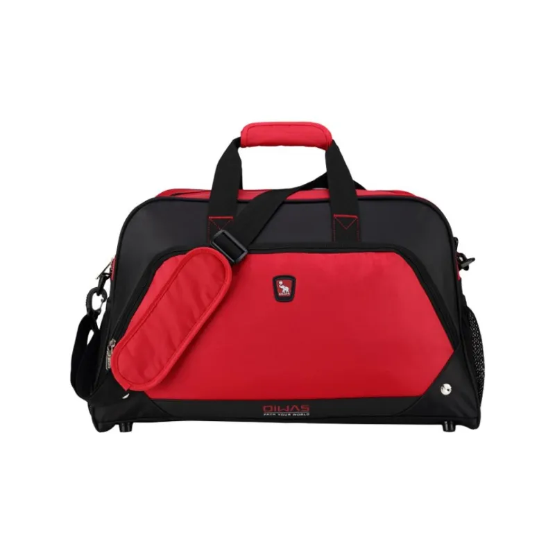OIWAS Fabric Travel Bag Unisex Black/Red-5