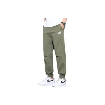Tonlion Casual Pants Unisex Army Green