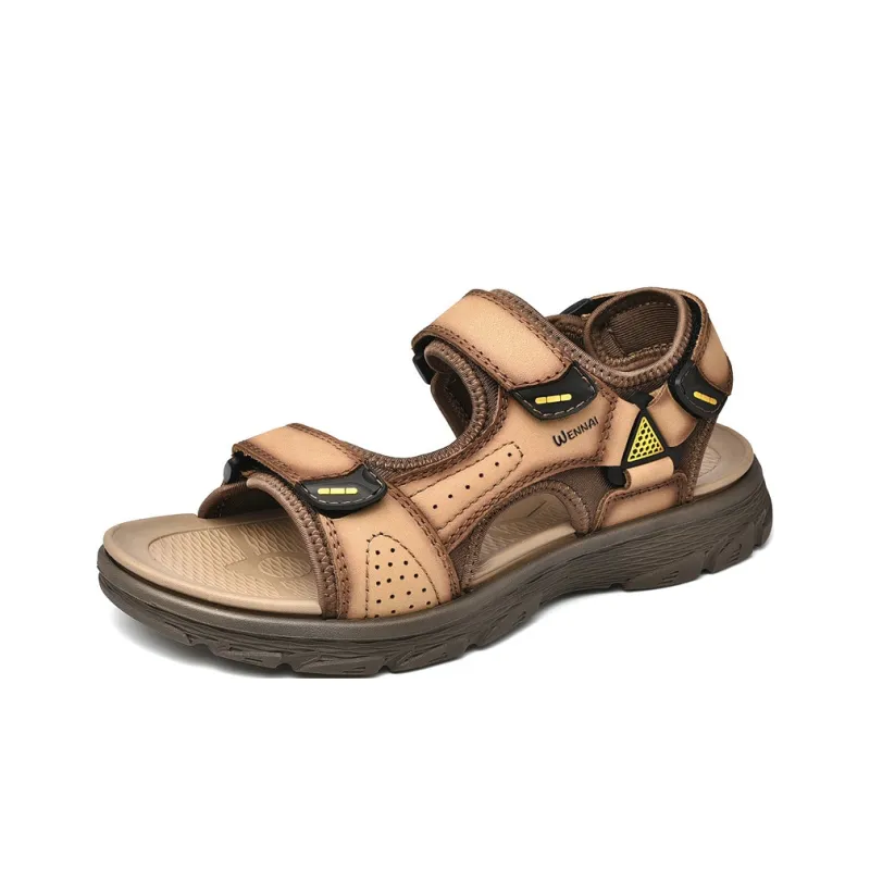 Wen Nai Beach Sandals Men's Light Brown-1