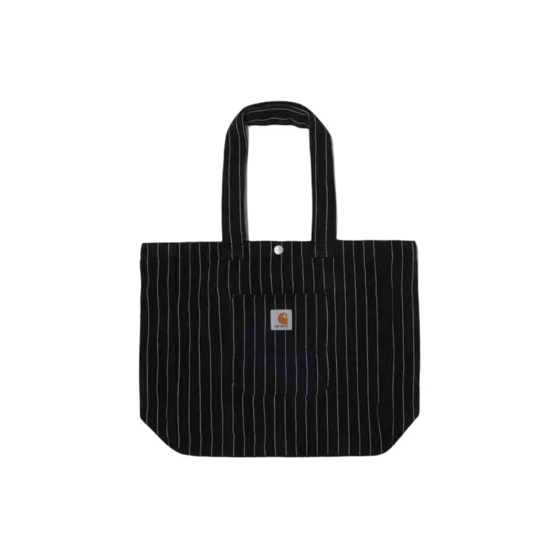 Carhartt WIP Cotton Tote Bag, Shopping Bag, Handbag Men's Black-0