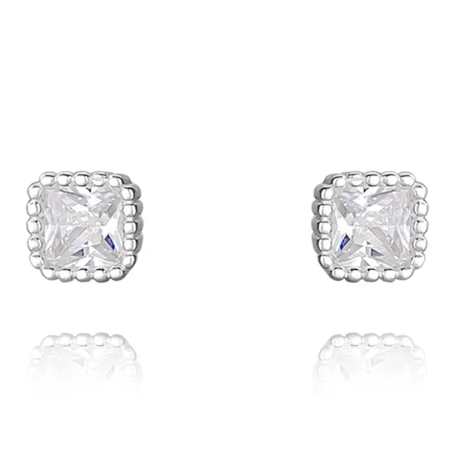 KUMET Sterling Silver Stud Earrings Women's-6