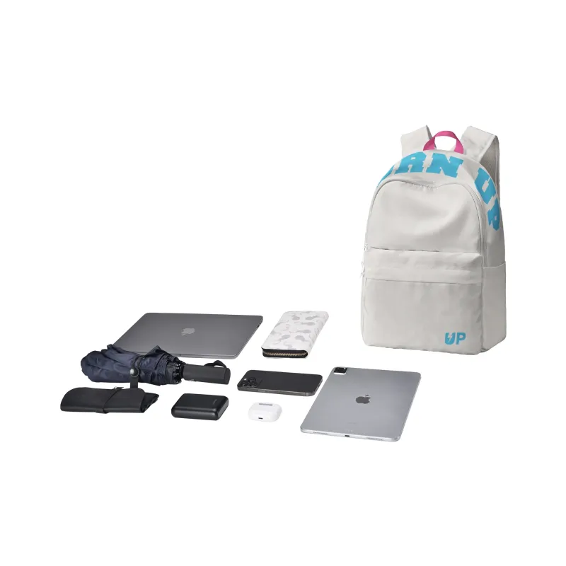 TURN UP Polyester Backpack Regular Unisex Gray-4