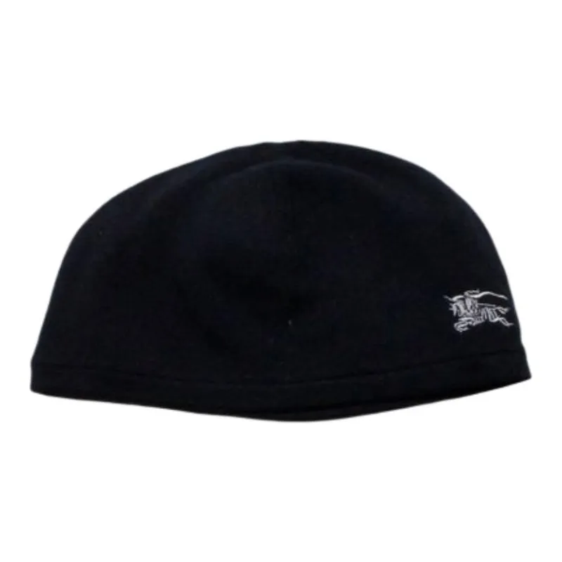 Burberry Logo Embroidered Ribbed Beanie-0