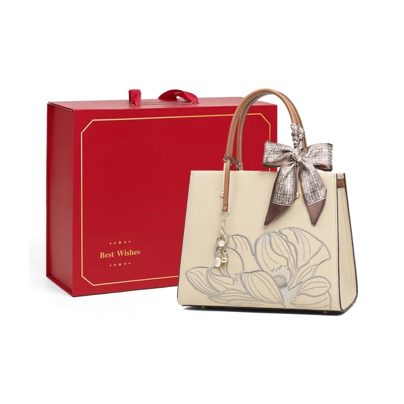 COMELY Cow Leather Handbag, Shoulder Bag, Crossbody Bag Regular Women's Apricot-5