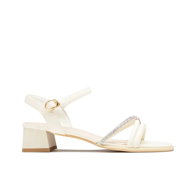 AOKANG One Strap Sandals Women's White-1