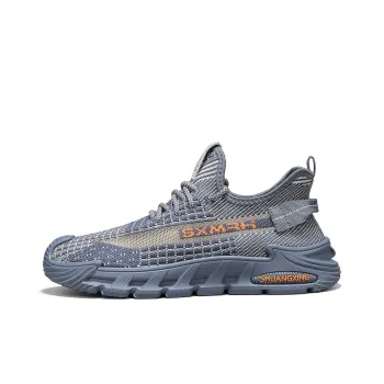 Binary Cushioning, Slip Resistant, And Abrasion Resistant Low Top Casual Shoes Men's Blue