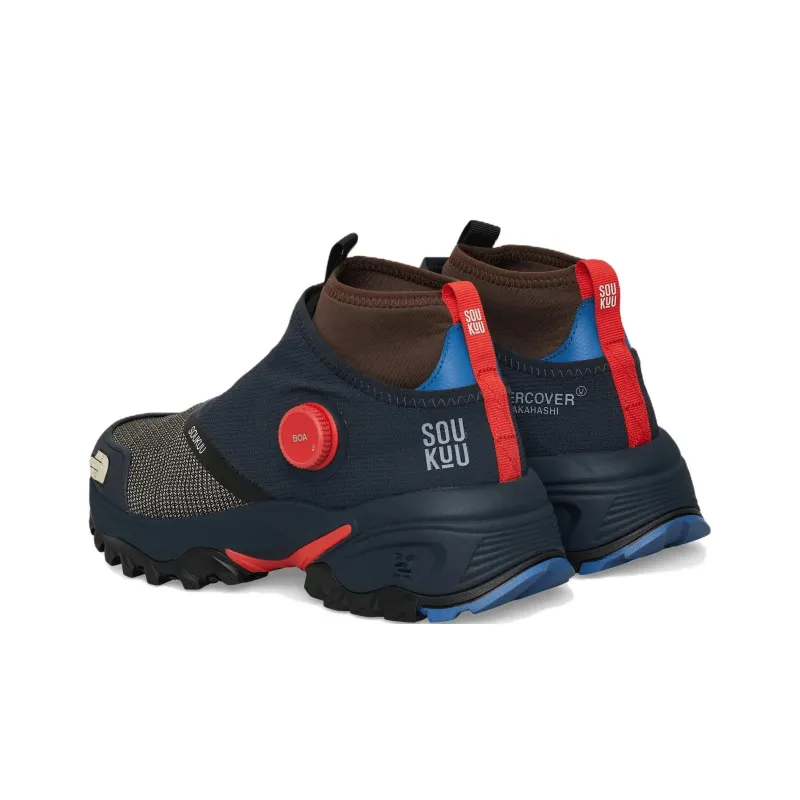 UNDERCOVER x THE NORTH FACE Hedgehog Series Mid Top Hiking Shoes Unisex Blue Brown-3