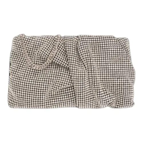 Jimmy Choo Fabric Clutch Women's Silver