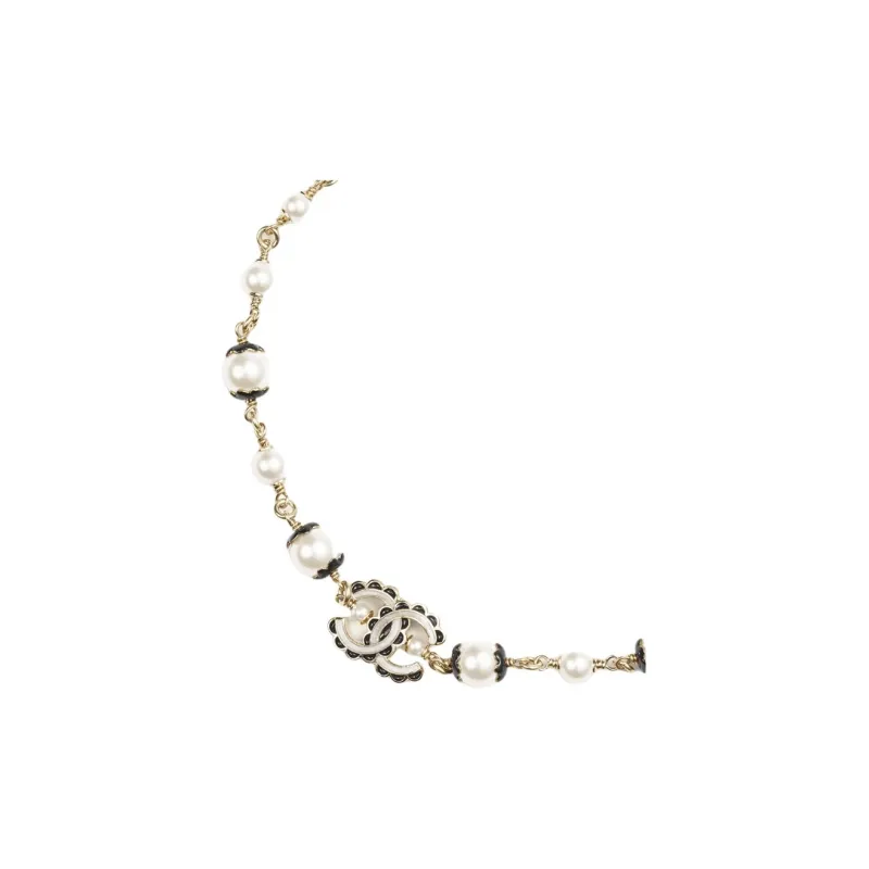 CHANEL Artificial Pearl Necklaces Women's Multicolor-2