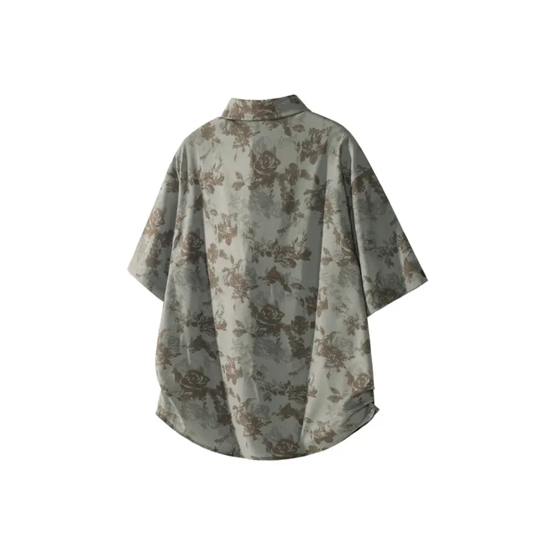 RASHOMONG Shirts Unisex Rose Green-1