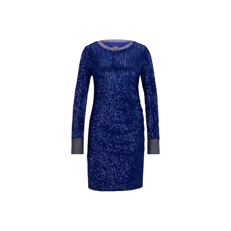 HUGO BOSS Long Sleeved Dresses Women's Blue-0