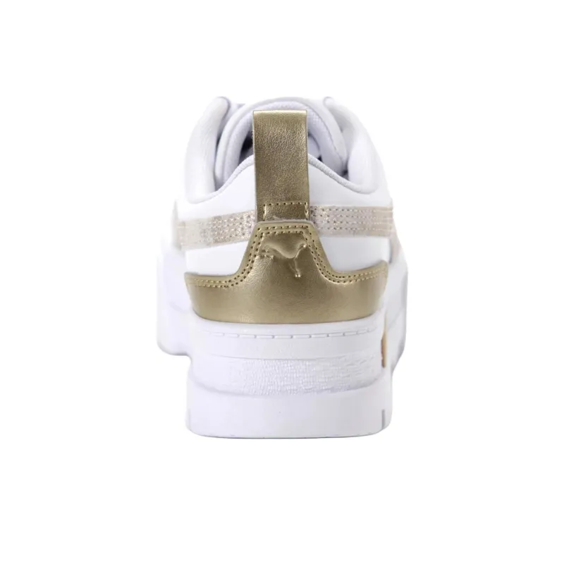 PUMA Mayze Abrasion Resistant Height Increasing Low Top Skateboard Shoes Women's White-3