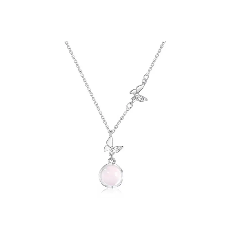 Fortune Gold Chalcedony Jade Necklaces Women's-0
