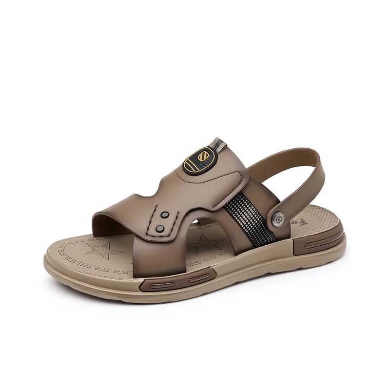 GESENLANG Beach Sandals Men Black/Brown-1
