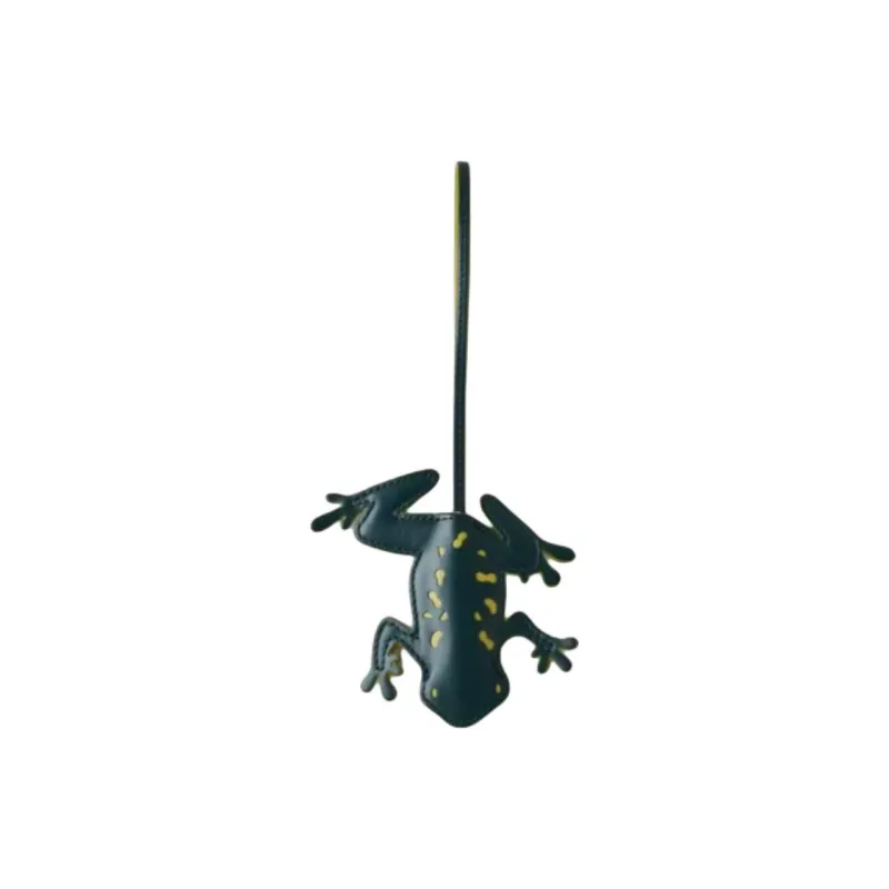 Mulberry Cow Leather Keychains Unisex Green-2