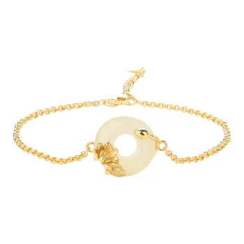 CHINA GOLD Bracelets Pale Greenish White Jade Women's